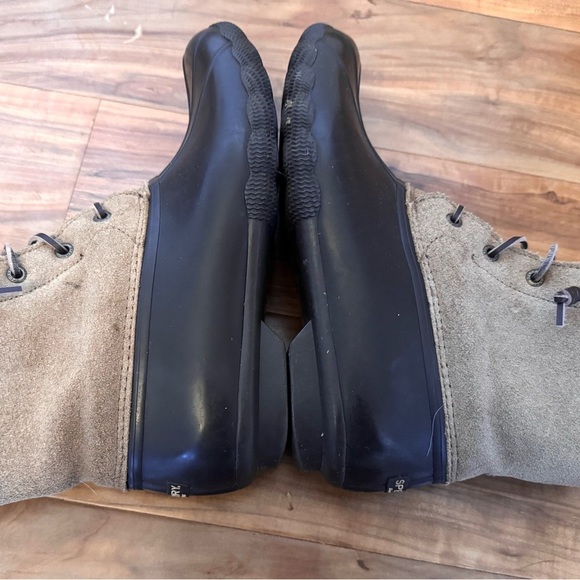 Sperry Saltwater Women’s Rain Waterproof Duck Boots Suede Tan size 9.5 Preppy - Picture 7 of 9
